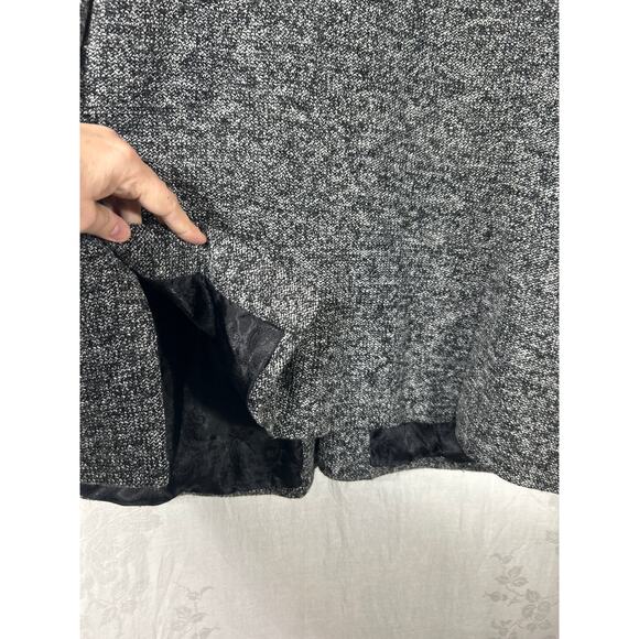 Soft Surroundings Blazer 2x Gray Tweed Paisley Lined Unstructured Long Pockets - Picture 9 of 11